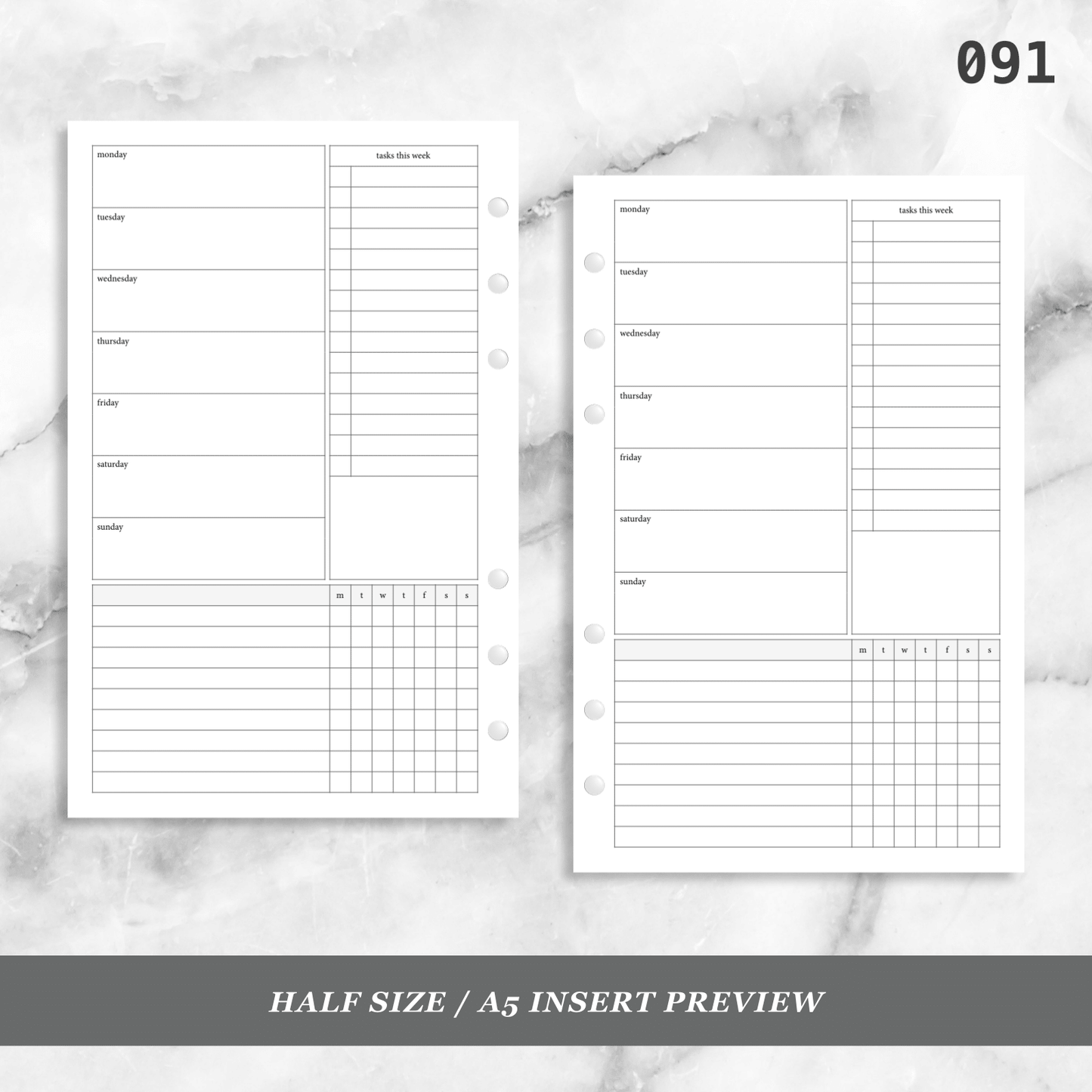 091: Small Weekly w/ Tracker & Tasks Wo1P