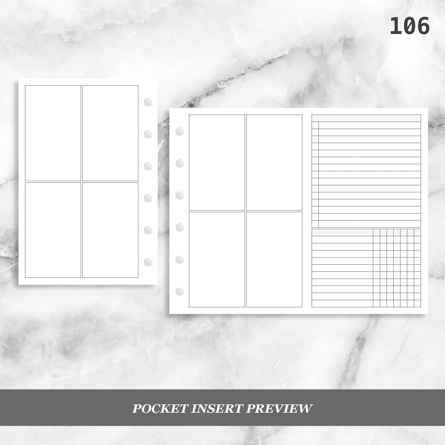 106: Vertical Weekly Foldout w/ Tracker Wo2P