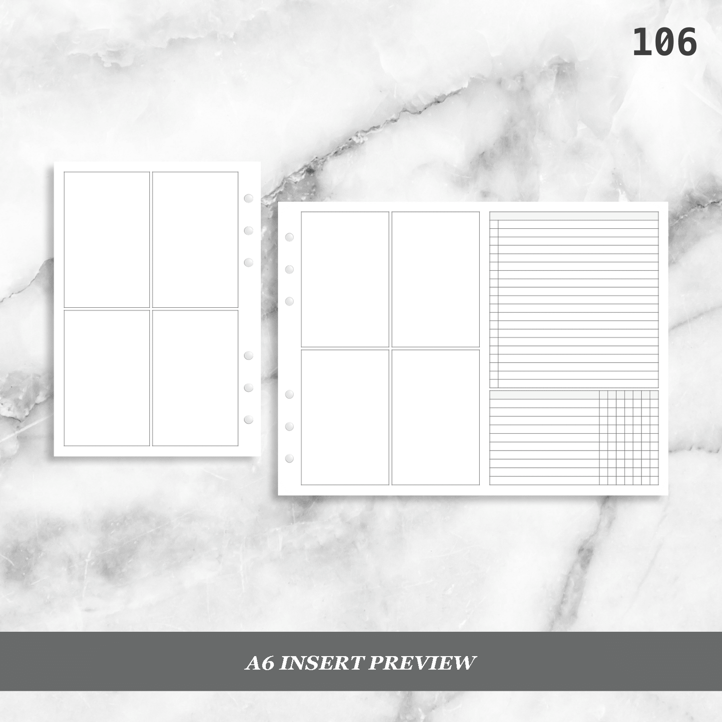 106: Vertical Weekly Foldout w/ Tracker Wo2P