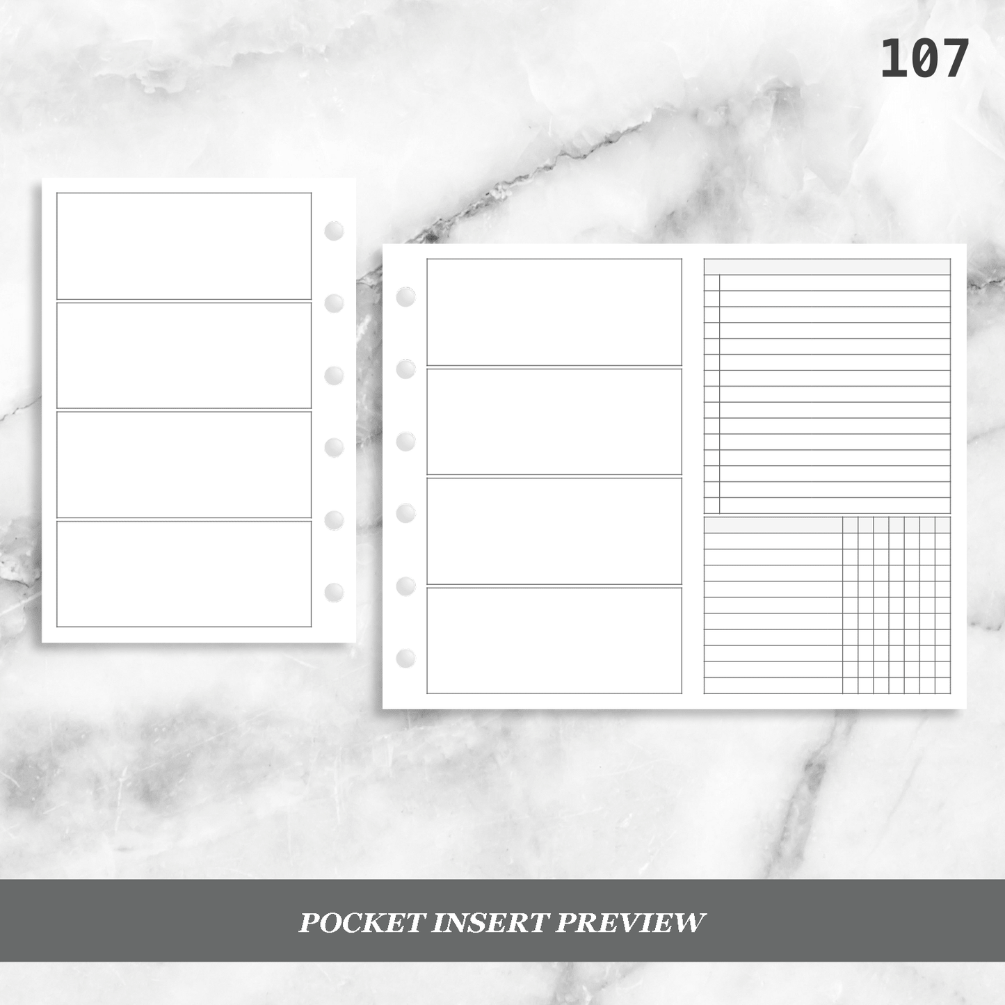 107: Horizontal Weekly Foldout w/ Tracker Wo2P