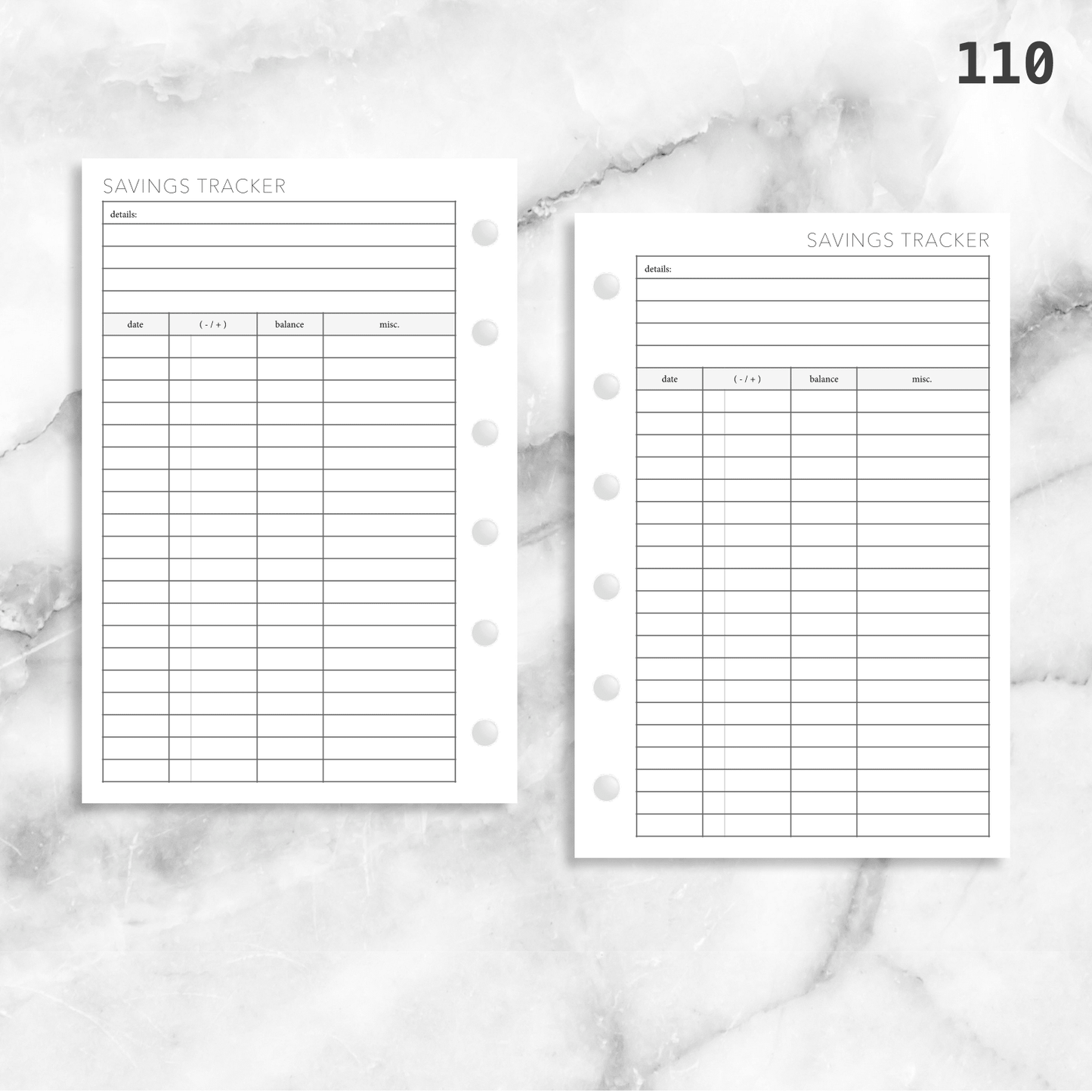 110: Savings Tracker