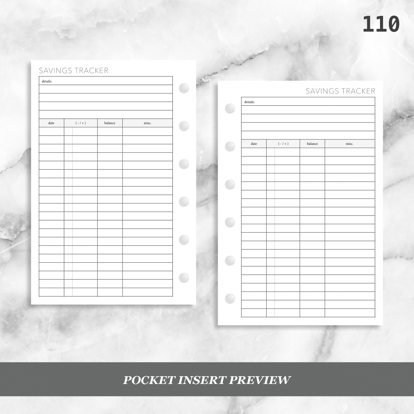 110: Savings Tracker