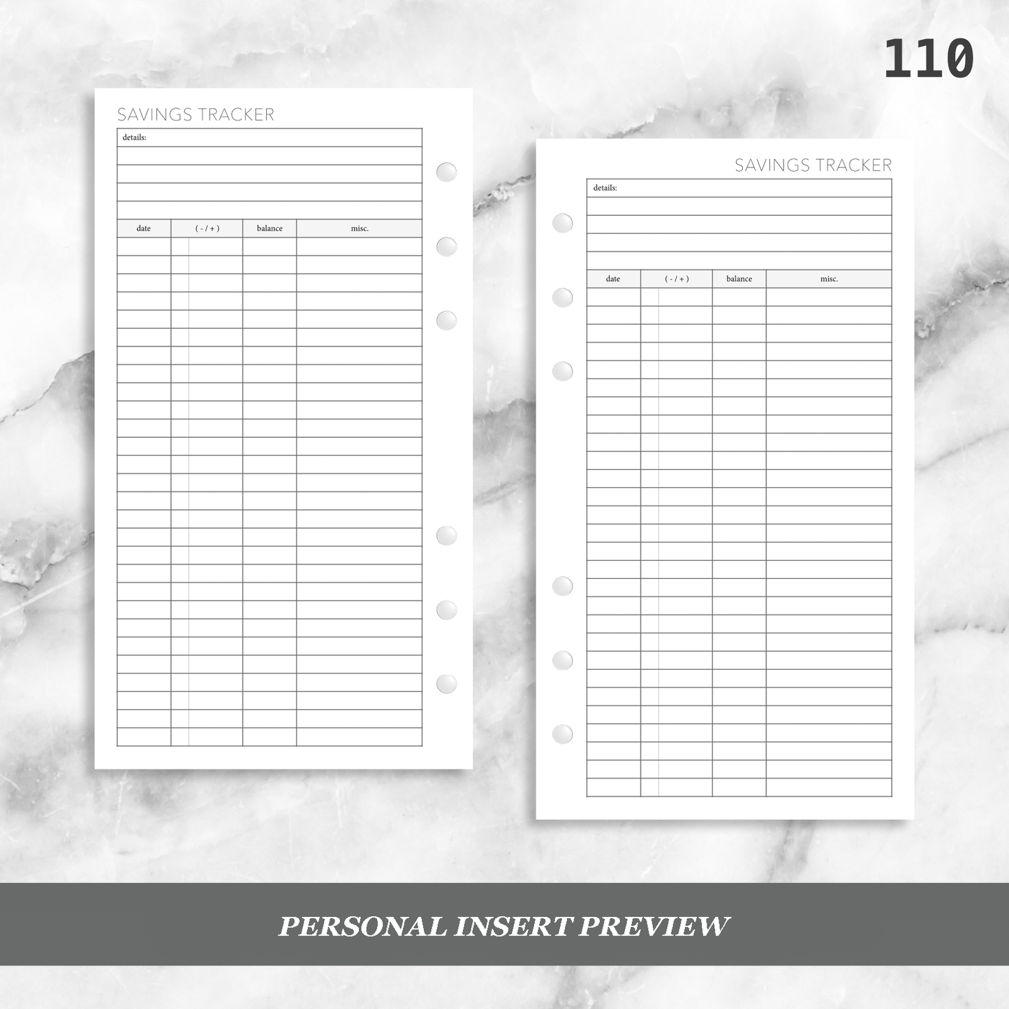 110: Savings Tracker