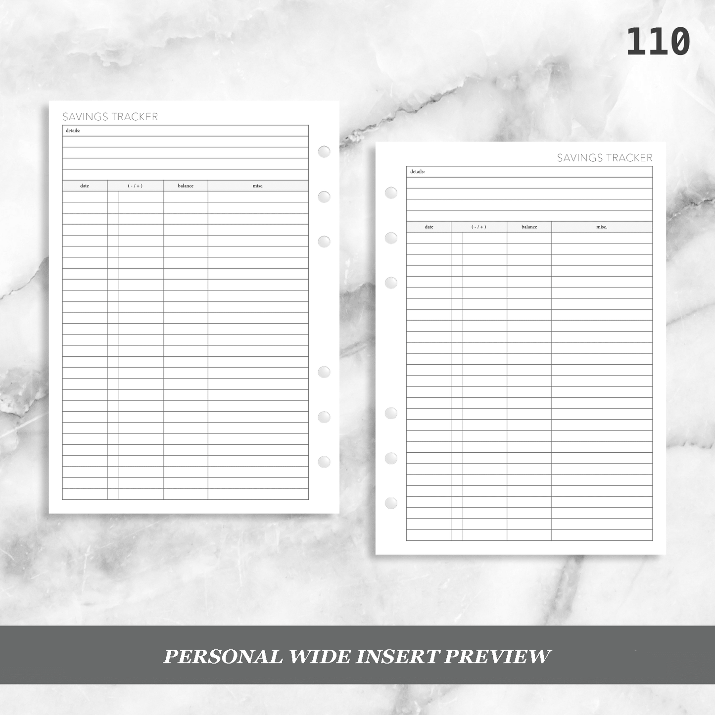 110: Savings Tracker