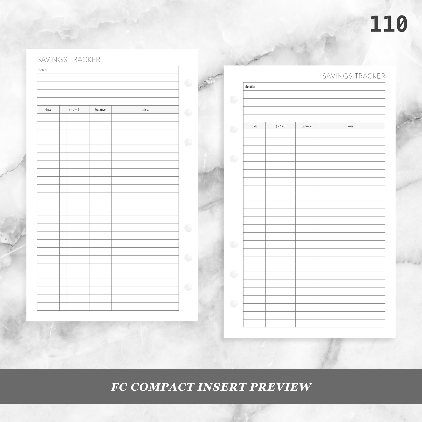 110: Savings Tracker