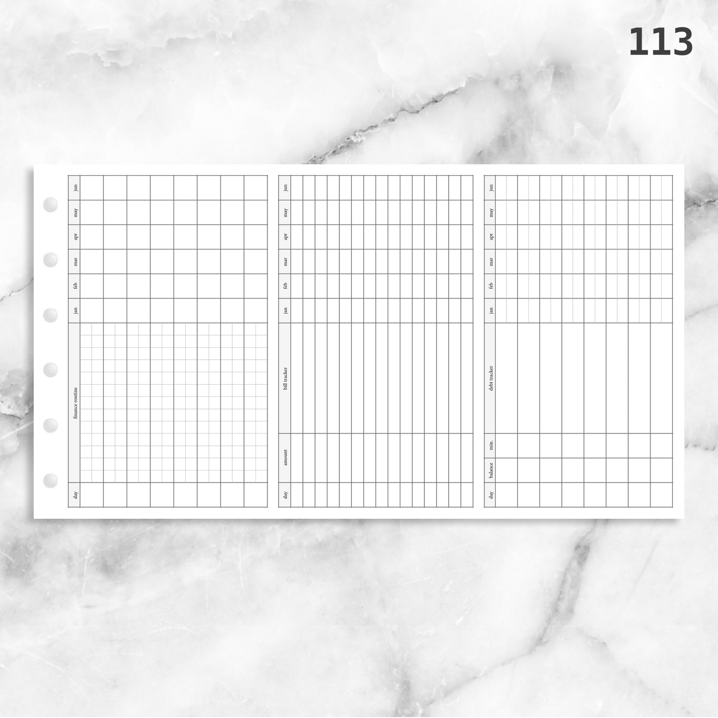 113: Finance Routine Foldout