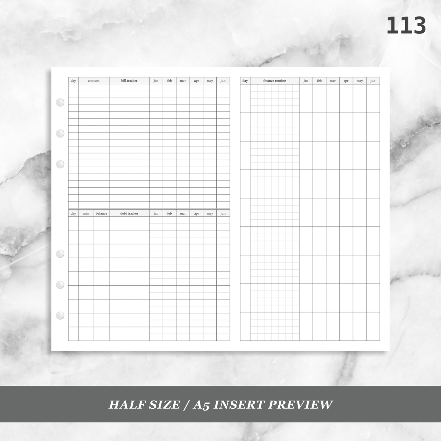 113: Finance Routine Foldout
