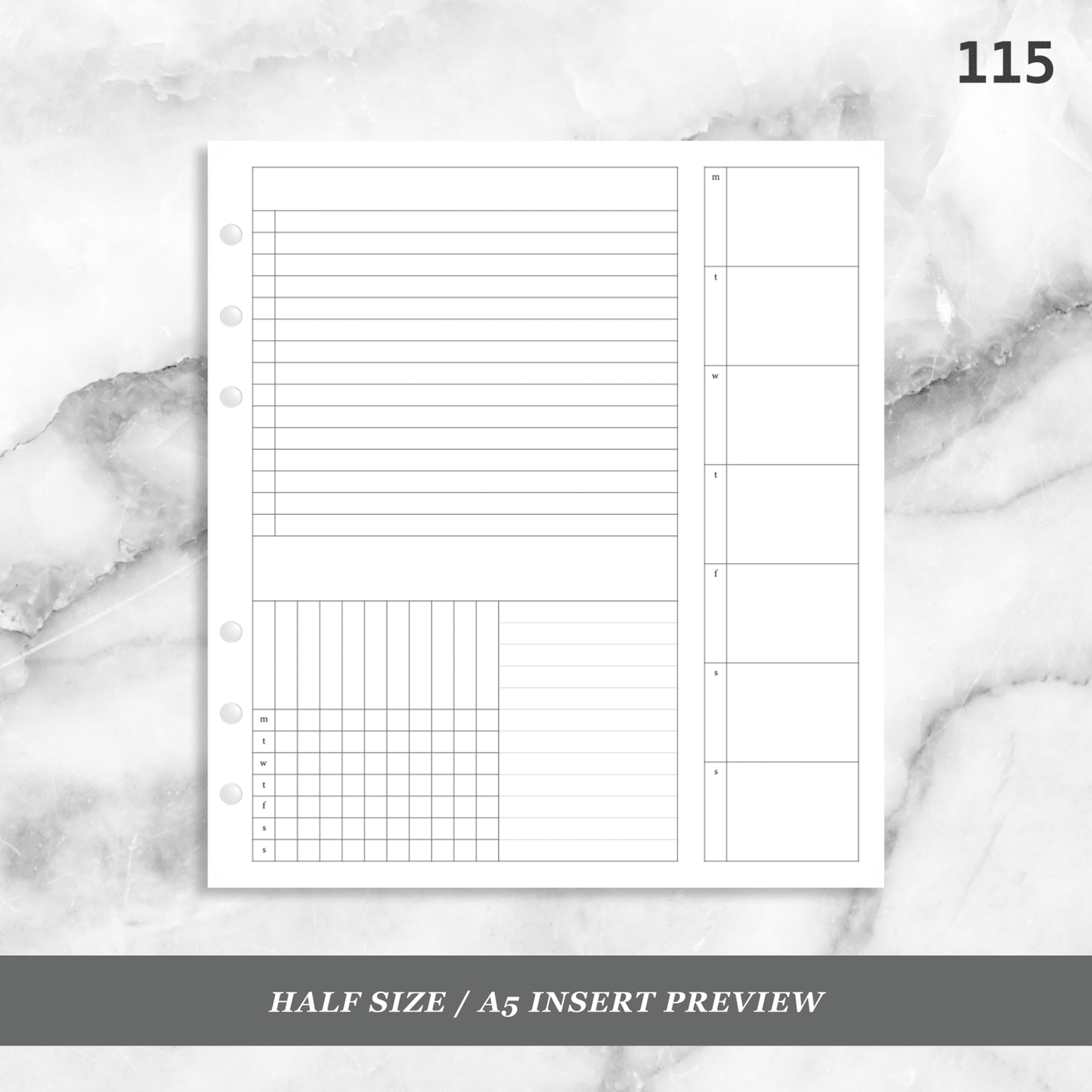 115: Foldout Weekly w/ Tracker Wo1P