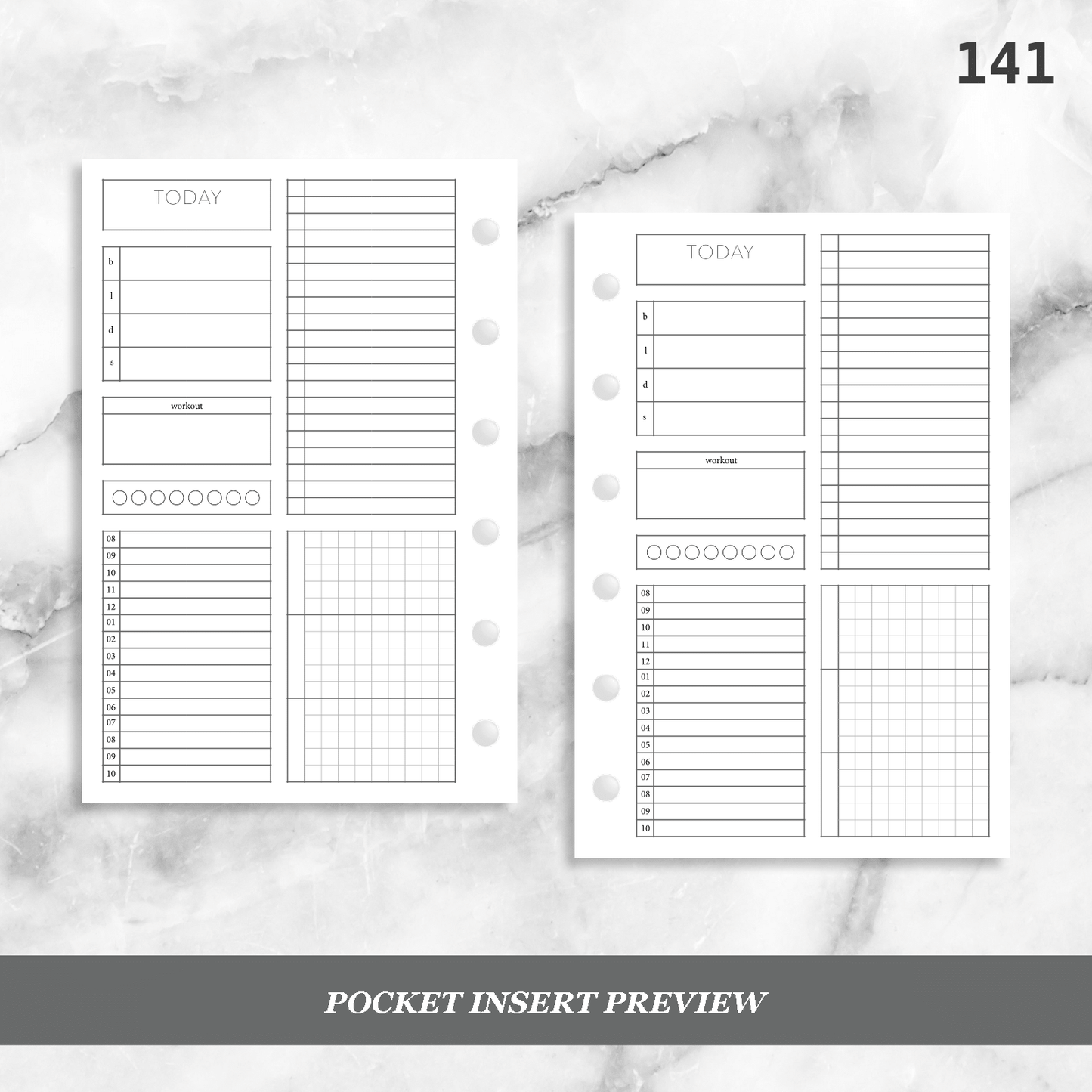 141: Daily Timed Schedule w/ Menu & Tasks