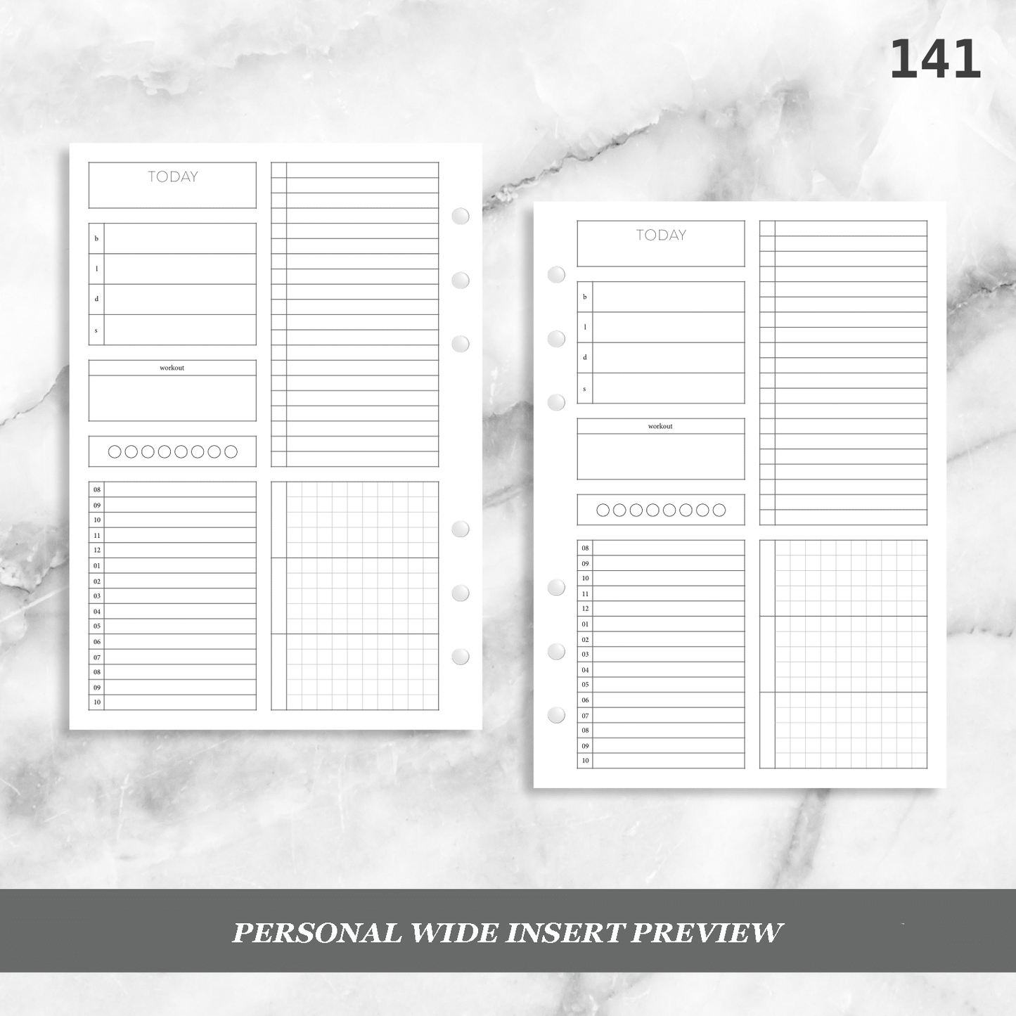 141: Daily Timed Schedule w/ Menu & Tasks