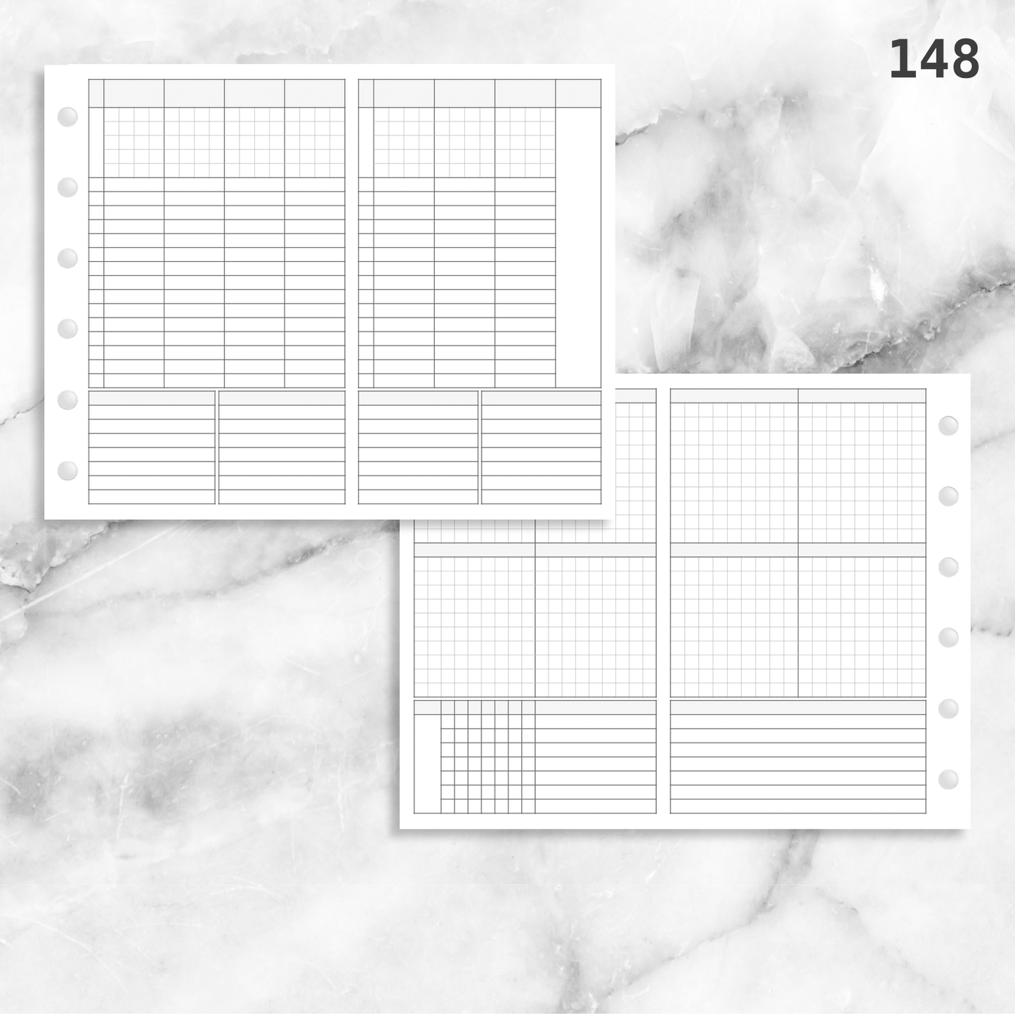 148: Foldout Vertical Weekly Timed Tasks Habit Tracking