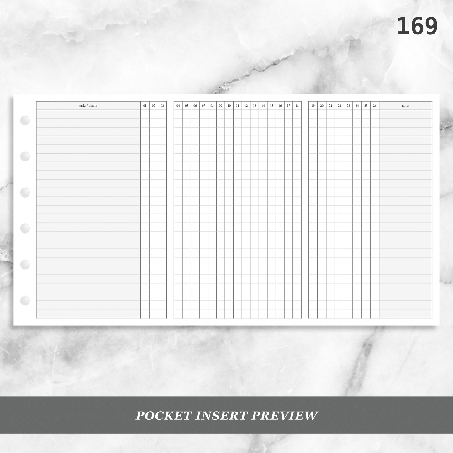 169: 52 Week Foldout Tracker Habit Log