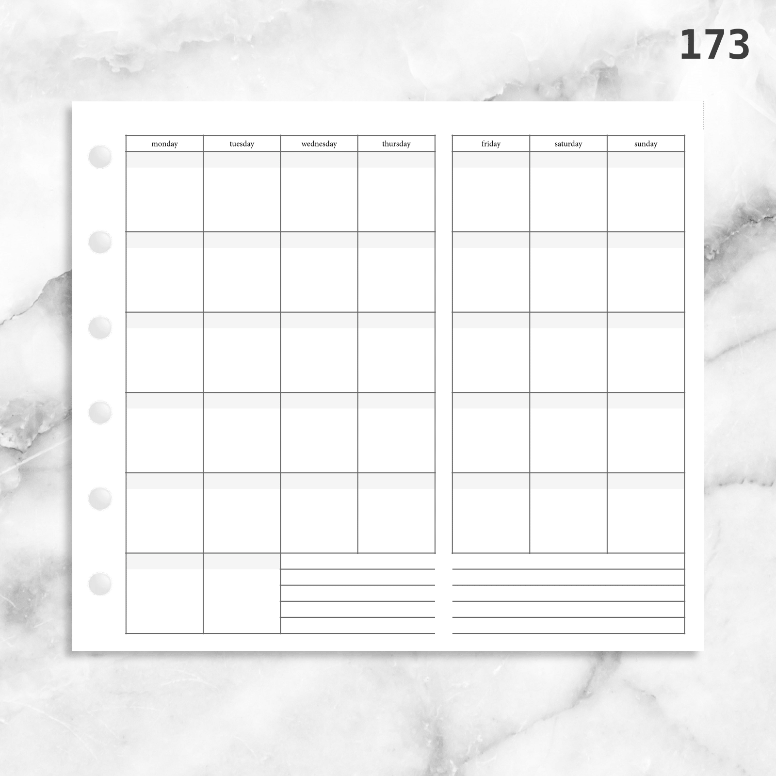 2024 MO2P MONTHLY Planner Insert, MAY PAPER CO., Minimal Planner Refill
