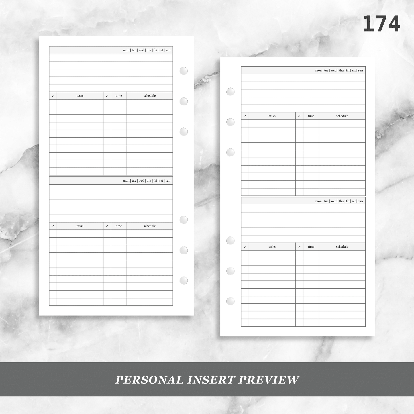 174: Daily w/ Schedule, Tasks, & Notes 2Do1P