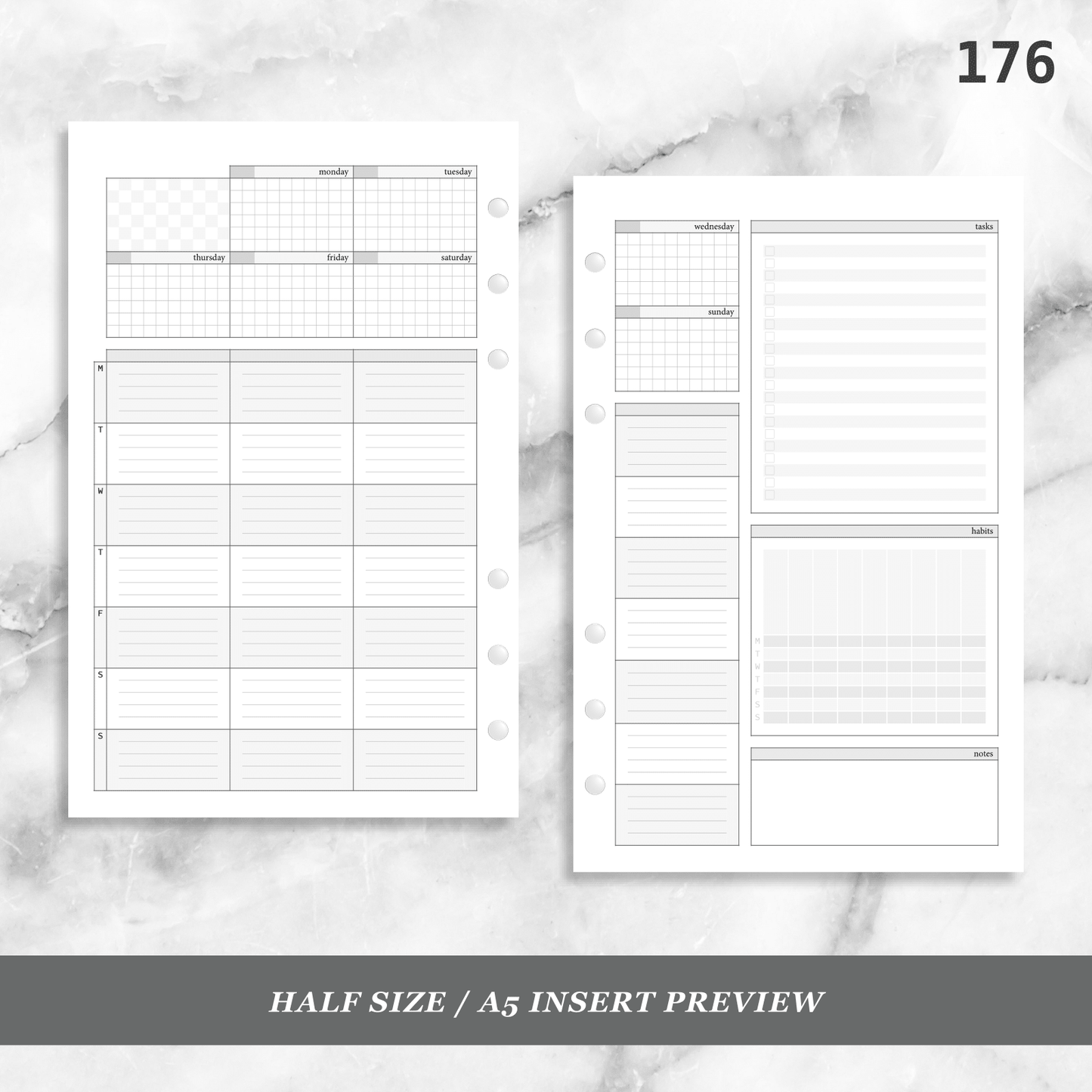 176: Small Weekly Wo2P w/ Categories Habits Tasks