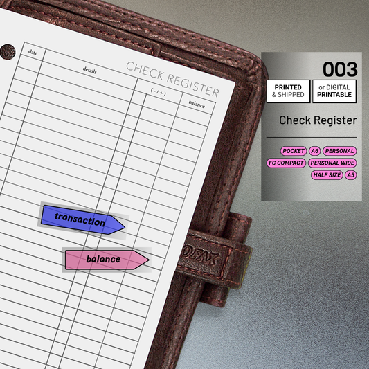 003: Check Register