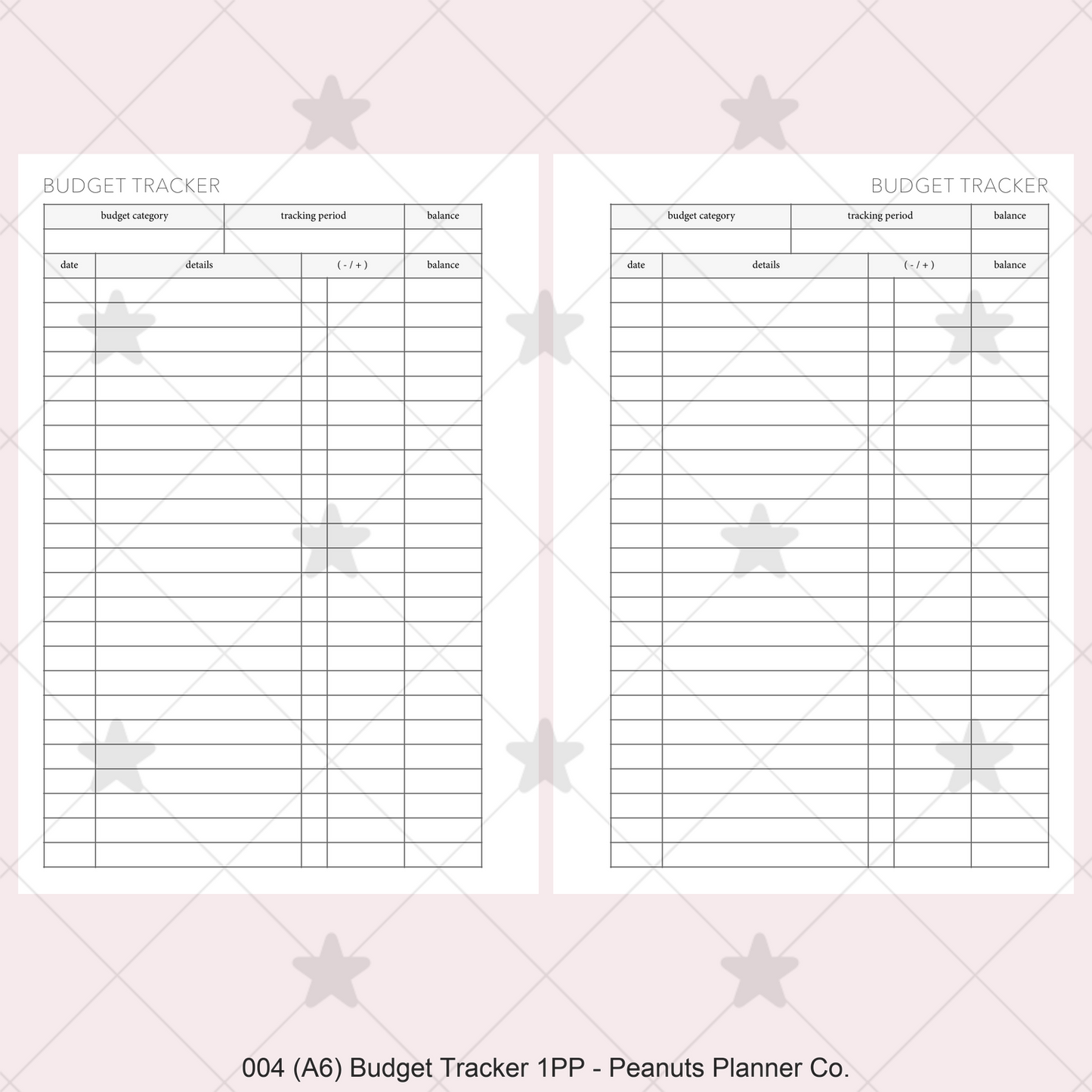 004: Budget Tracker 1PP