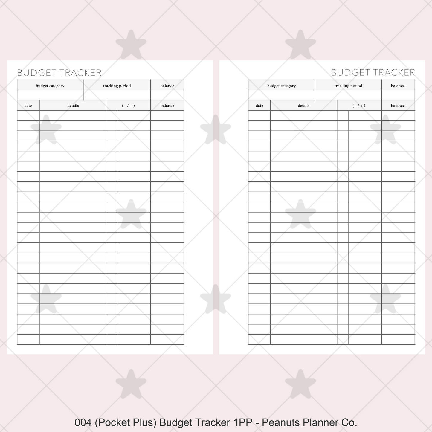 004: Budget Tracker 1PP