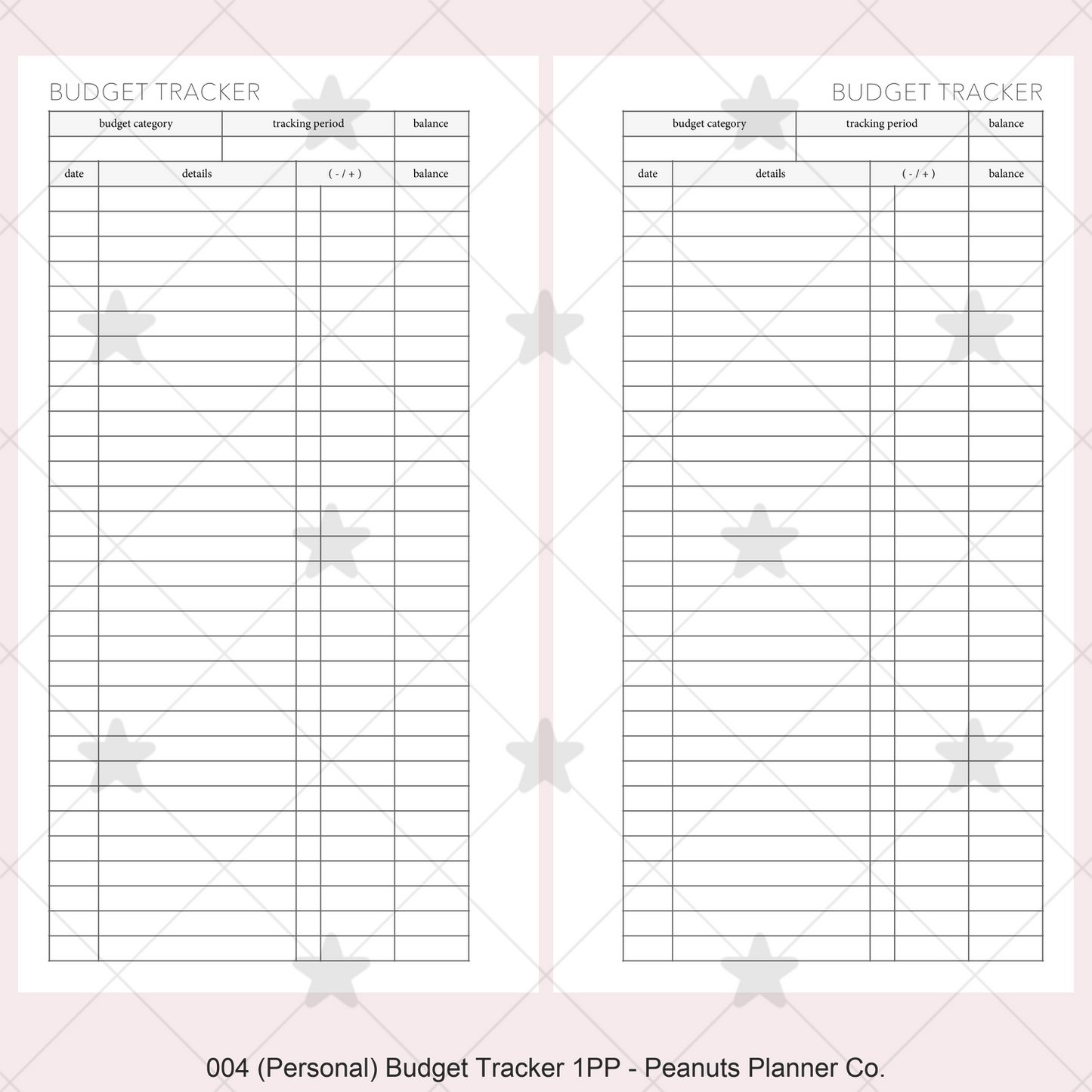 004: Budget Tracker 1PP