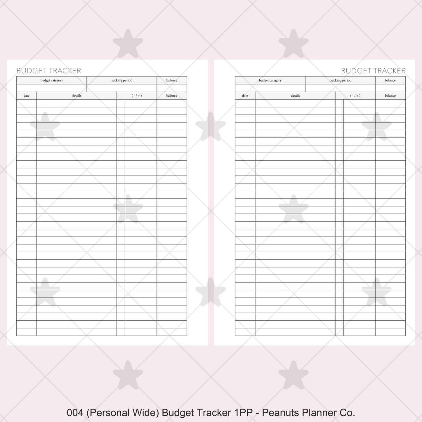 004: Budget Tracker 1PP