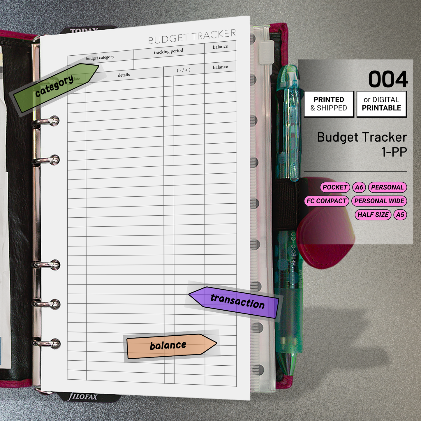 004: Budget Tracker 1PP