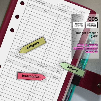 005: Budget Tracker 2PP