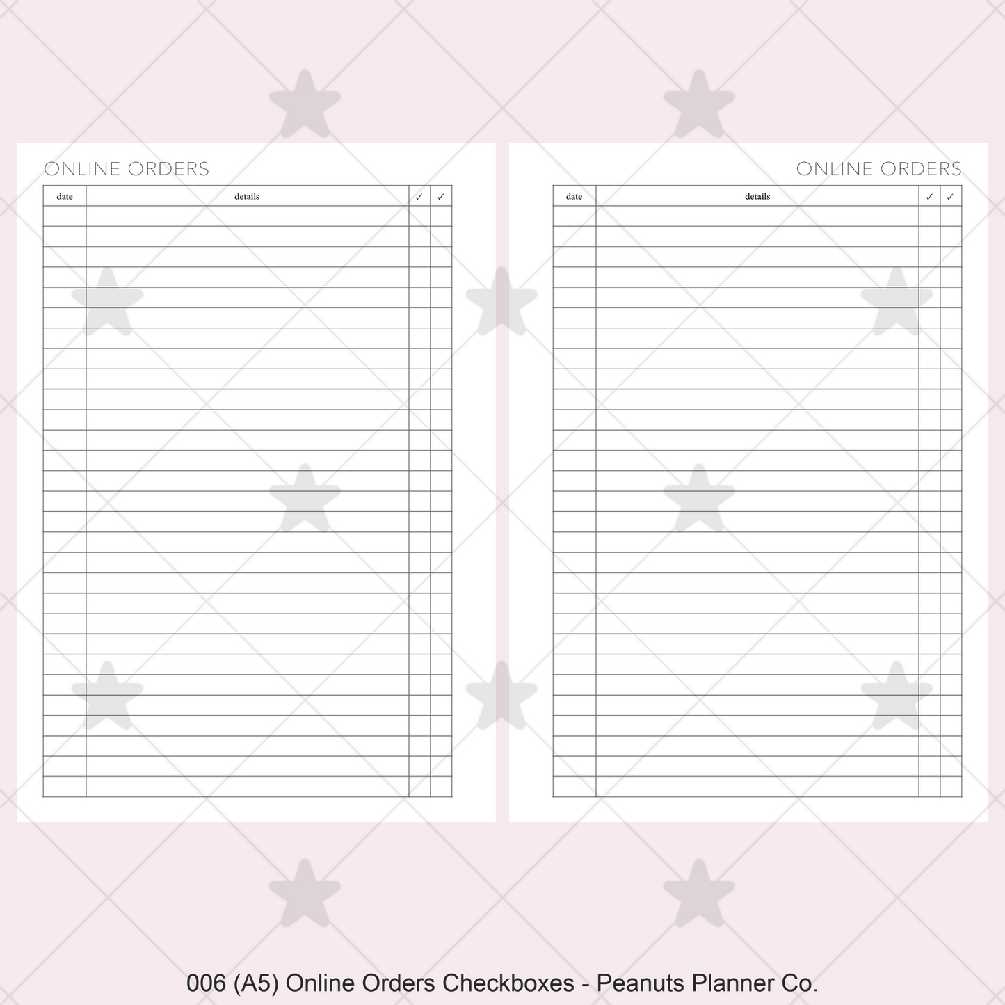 006: Online Orders Checkboxes