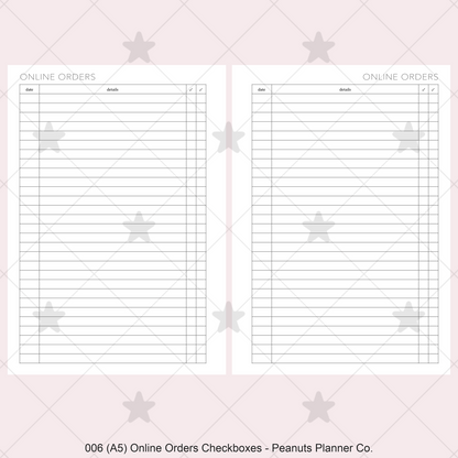006: Online Orders Checkboxes