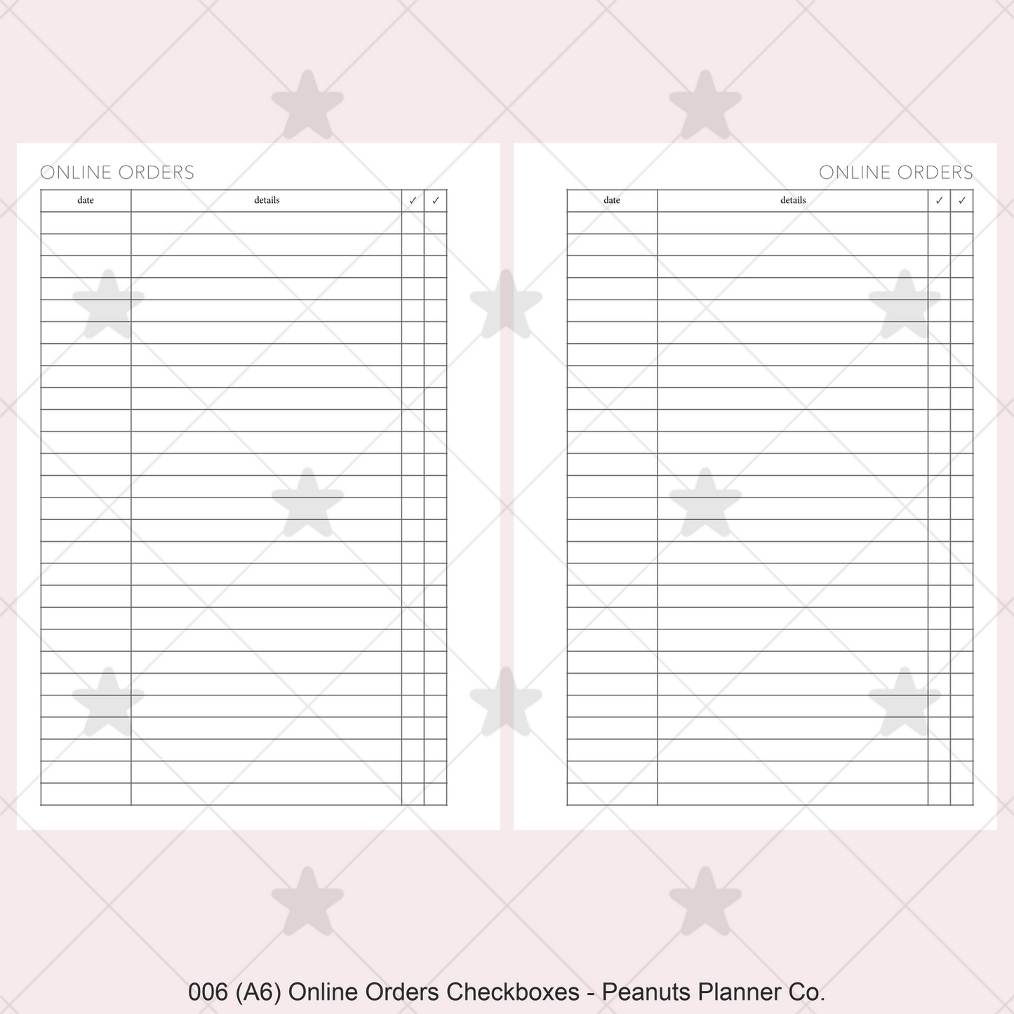 006: Online Orders Checkboxes