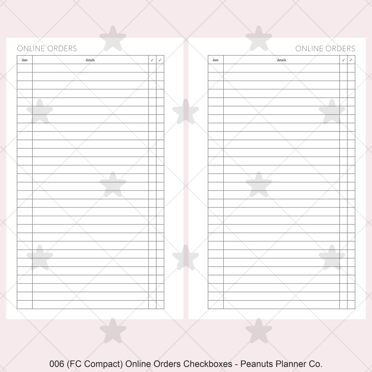 006: Online Orders Checkboxes