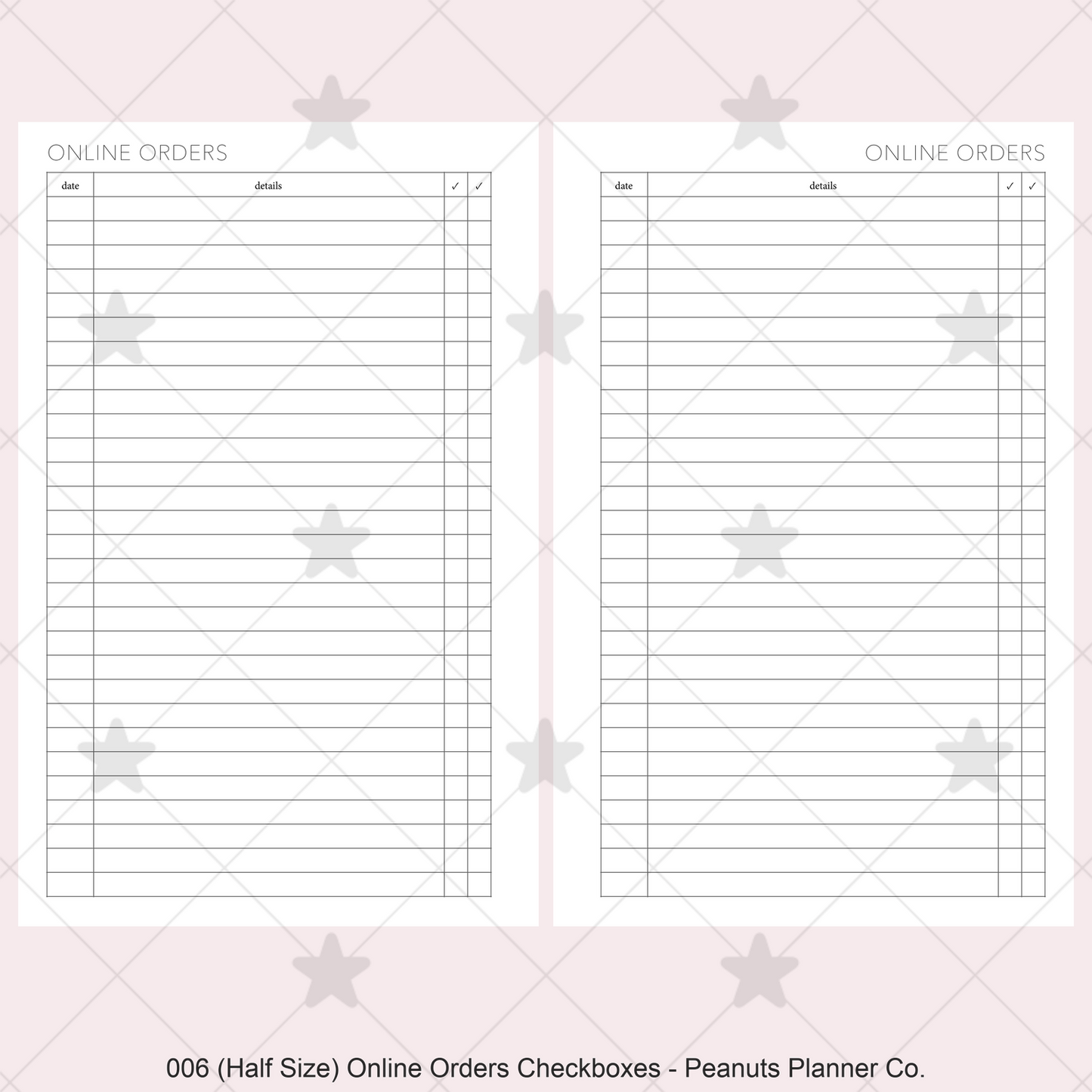006: Online Orders Checkboxes