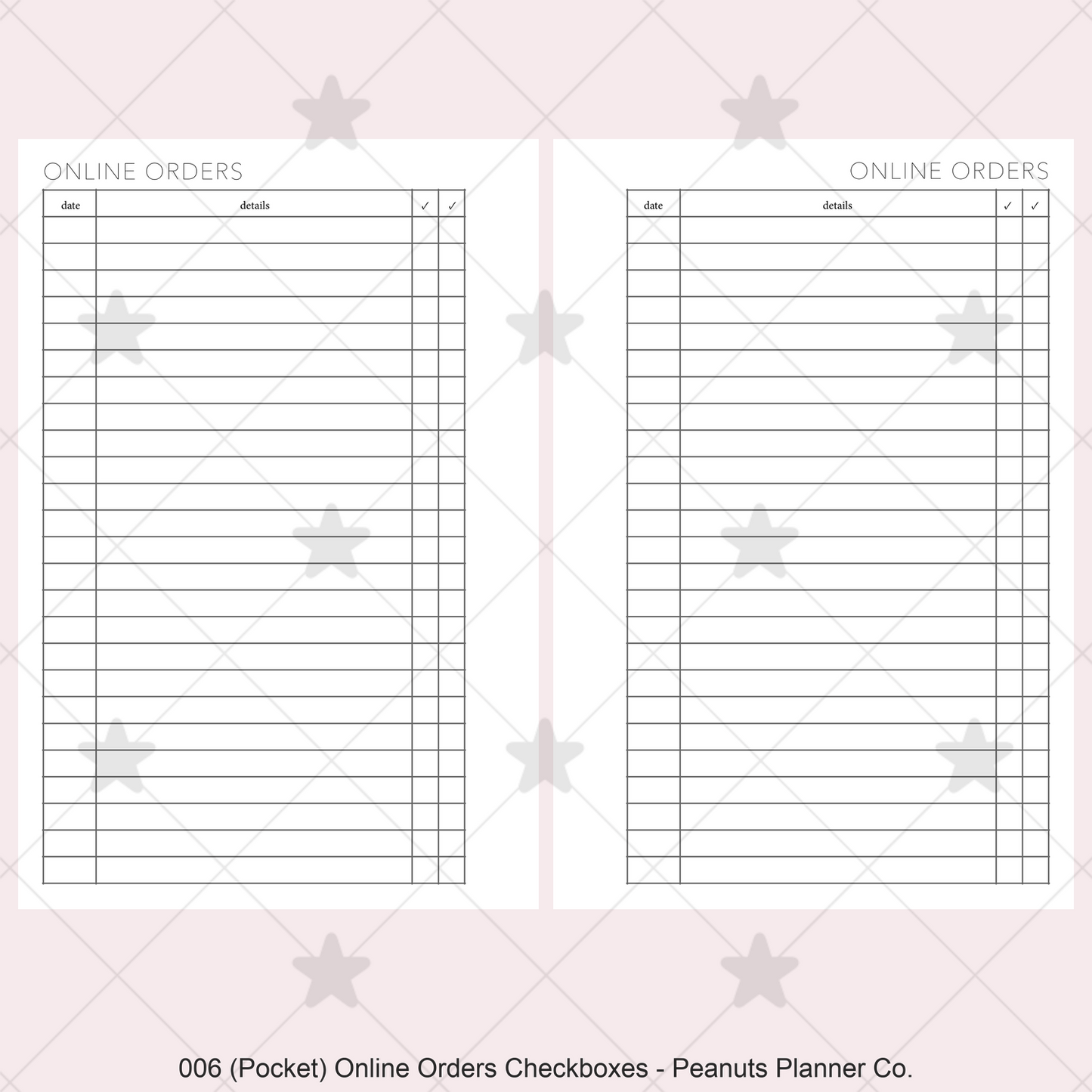 006: Online Orders Checkboxes