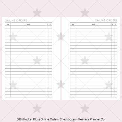 006: Online Orders Checkboxes
