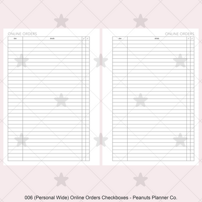 006: Online Orders Checkboxes