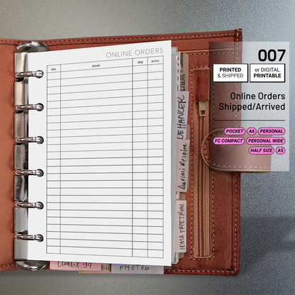 007: Online Order Shipped / Arrived