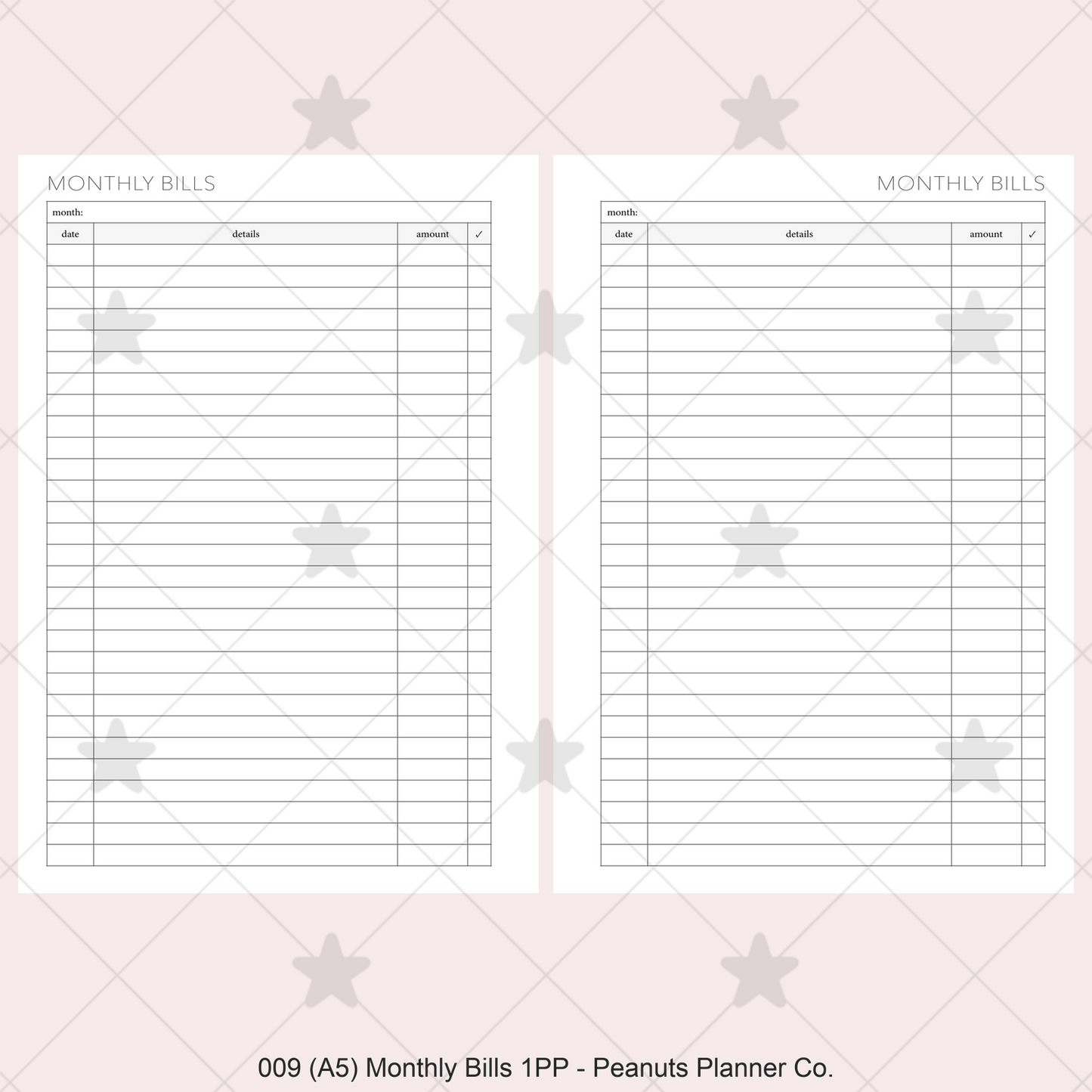 009: Monthly Bills 1PP