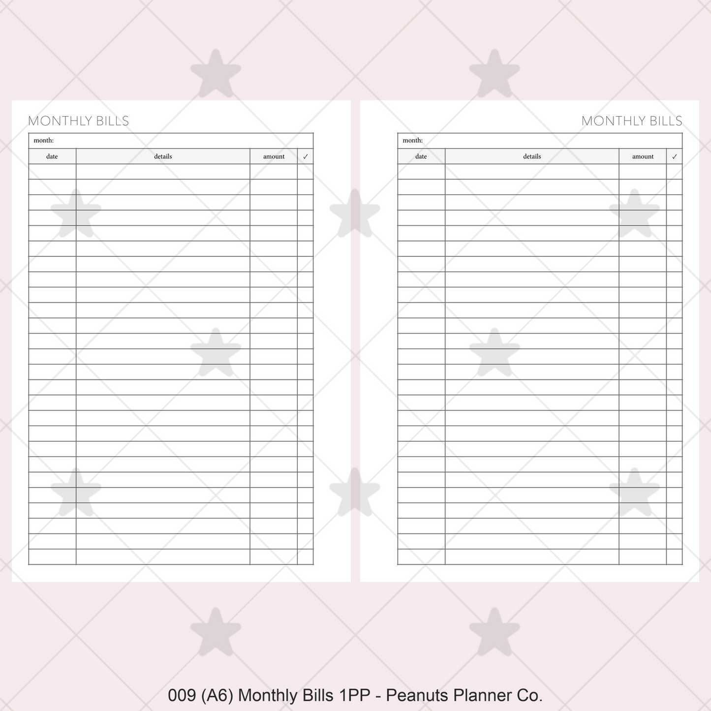 009: Monthly Bills 1PP