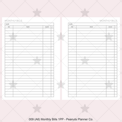 009: Monthly Bills 1PP
