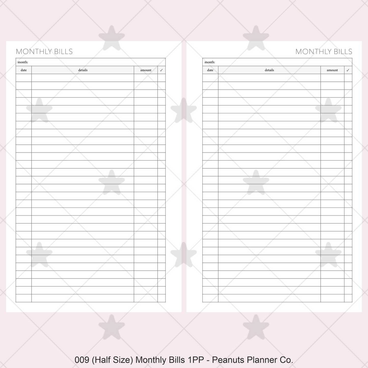 009: Monthly Bills 1PP