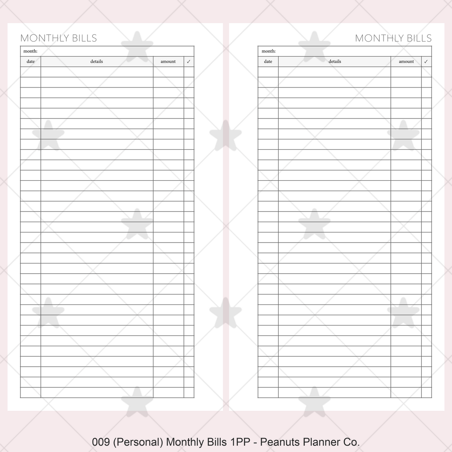 009: Monthly Bills 1PP