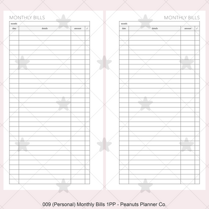 009: Monthly Bills 1PP