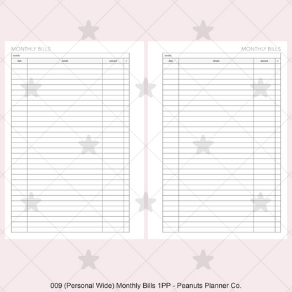 009: Monthly Bills 1PP