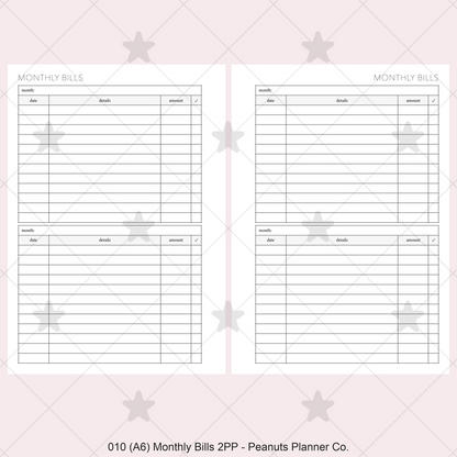 010: Monthly Bills 2PP
