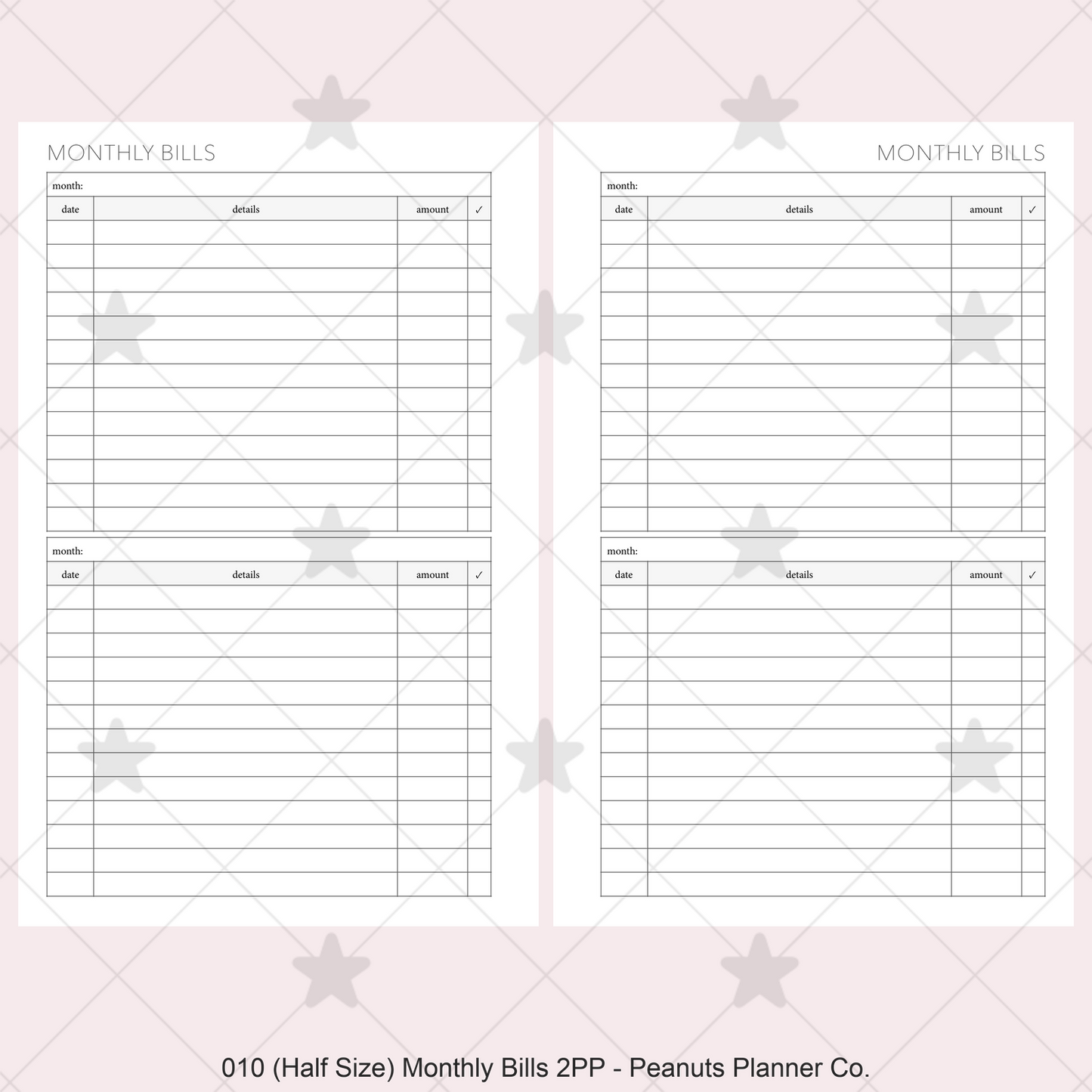 010: Monthly Bills 2PP