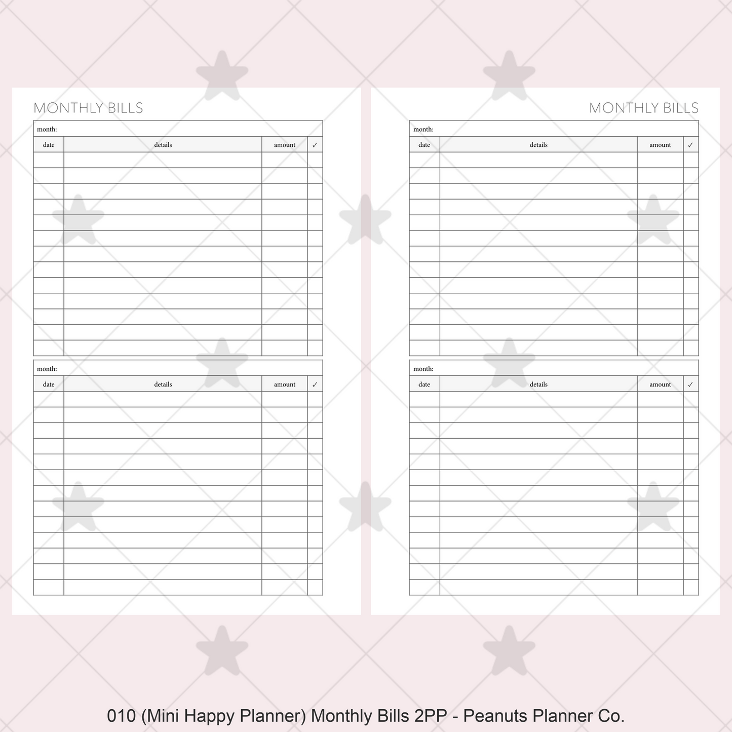 010: Monthly Bills 2PP
