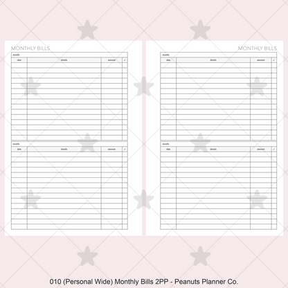 010: Monthly Bills 2PP