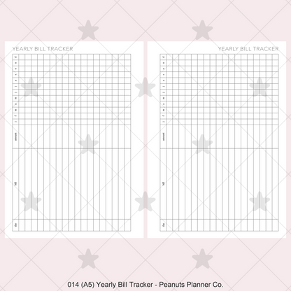 014: Yearly Bill Tracker