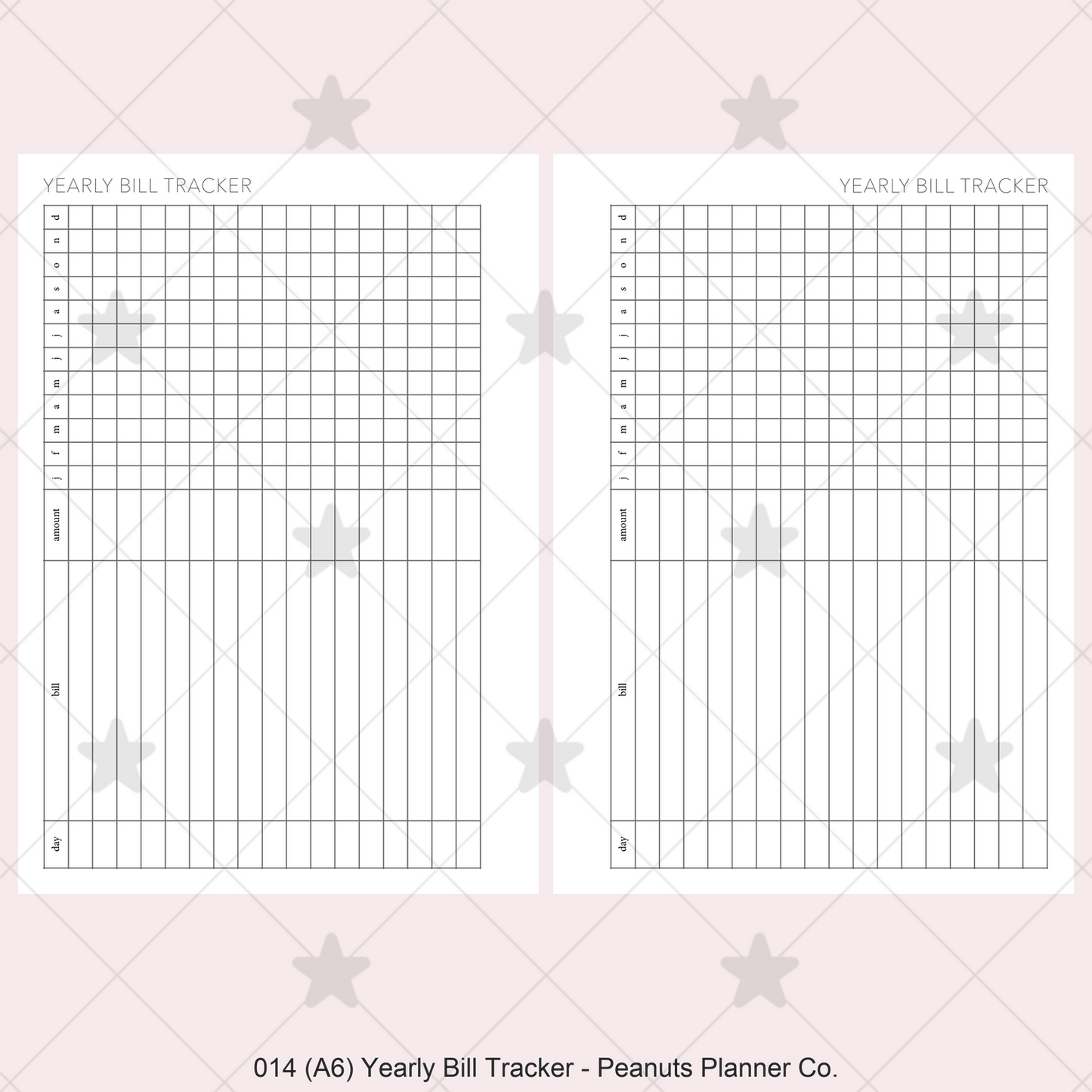 014: Yearly Bill Tracker