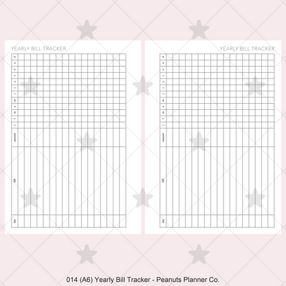 014: Yearly Bill Tracker
