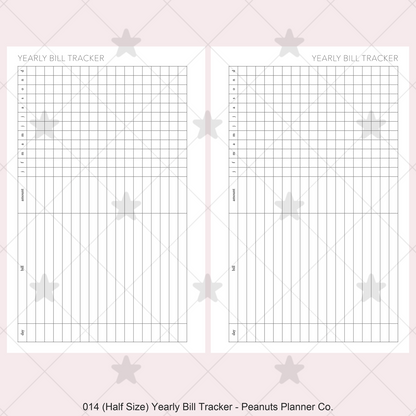 014: Yearly Bill Tracker